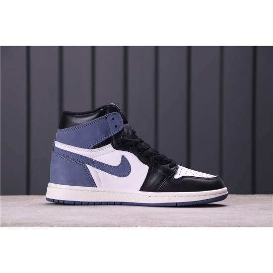 Air Jordan 1 High "Blue Moon" 555088-115 Modrá Bílá Černá