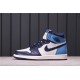 Air Jordan 1 High "Obsidian" 555088-140 Modrá Bílá