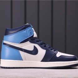 Air Jordan 1 High "Obsidian" 555088-140 Modrá Bílá