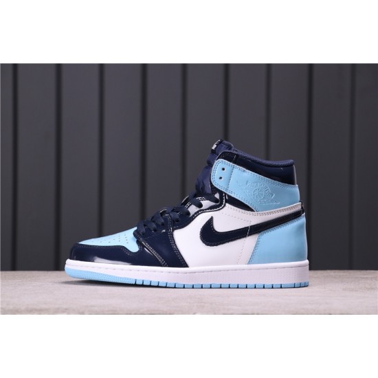 Air Jordan 1 High "UNC Patent" CD0461-401 Modrá černá Bílá