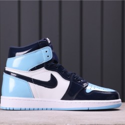 Air Jordan 1 High "UNC Patent" CD0461-401 Modrá černá Bílá