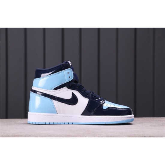 Air Jordan 1 High "UNC Patent" CD0461-401 Modrá černá Bílá