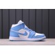 Air Jordan 1 Mid "UNC" 554724-106 Modrá Bílá