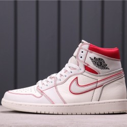 Air Jordan 1 Sail "University Red" 555088-160 Bílá červená