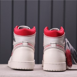 Air Jordan 1 Sail "University Red" 555088-160 Bílá červená