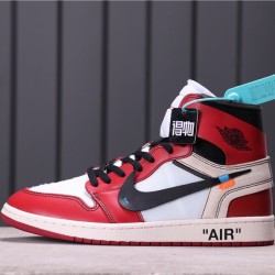 OFF-WHITE x Air Jordan 1 "The Ten" AA3834-101 červená Bílá černá