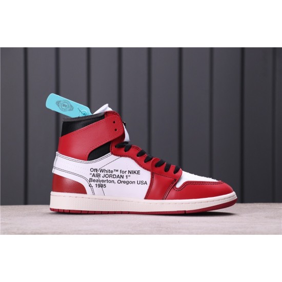 OFF-WHITE x Air Jordan 1 "The Ten" AA3834-101 červená Bílá černá