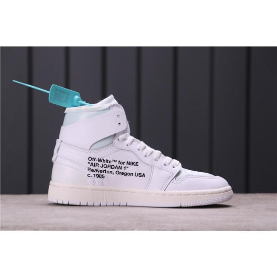 OFF-WHITE x Air Jordan 1 "White" AQ0818-100 Vše Bílé