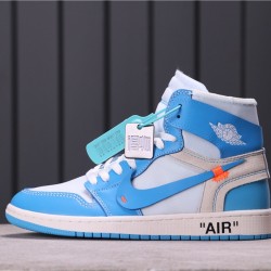 OFF-WHITE x Air Jordan 1 “UNC” AQ0818-148 Modrá Bílá