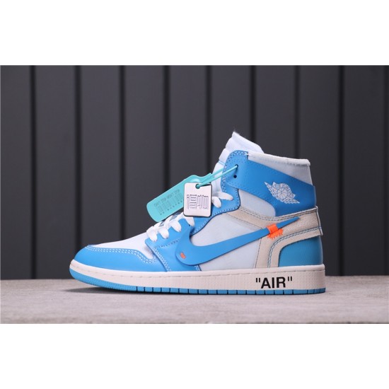 OFF-WHITE x Air Jordan 1 “UNC” AQ0818-148 Modrá Bílá