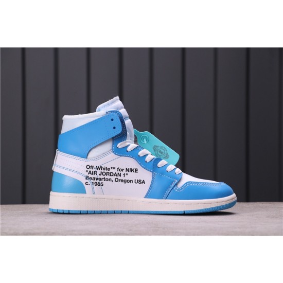 OFF-WHITE x Air Jordan 1 “UNC” AQ0818-148 Modrá Bílá