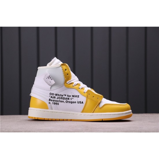 OFF-WHITE x Air Jordan 1 UNC AQ0818-149 žlutá Bílá