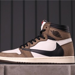 Travis Scott x Air Jordan 1 "Cactus Jack" CD4487-100 Hnědá Bílá Černá