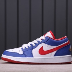 Air Jordan 1 Low 309192-161 Modrá červená