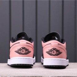 Air Jordan 1 Low 553558-034 Růžová černá