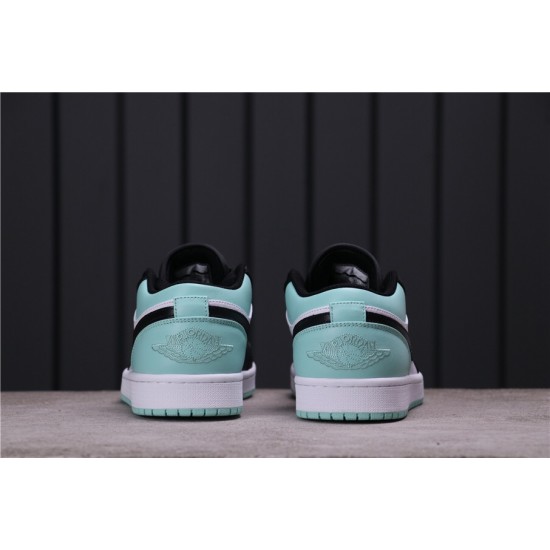 Air Jordan 1 Low "Emerald Rise" 553558-117 Zelená Bílá černá