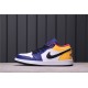 Air Jordan 1 Low "White Navy Yellow" 553558-123 Purple Yellow White Black