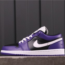 Air Jordan 1 Low 553558-501 Purple Black White