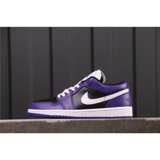 Air Jordan 1 Low 553558-501 Purple Black White