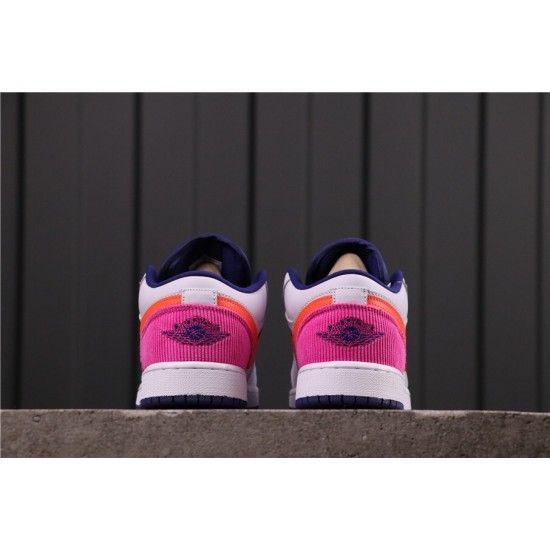 Dámské Air Jordan 1 Low "Pink Corduroy" 554723-502 šedá růžová