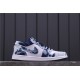 Air Jordan 1 Low BHM "BLACK CYBER" CZ8455-100 White Blue