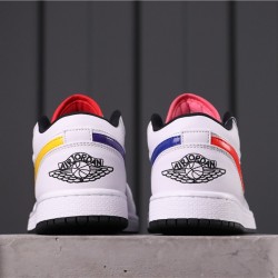 Air Jordan 1 Low BHM "EQUALITY" CW7009-100 Bílá Žlutá Fialová