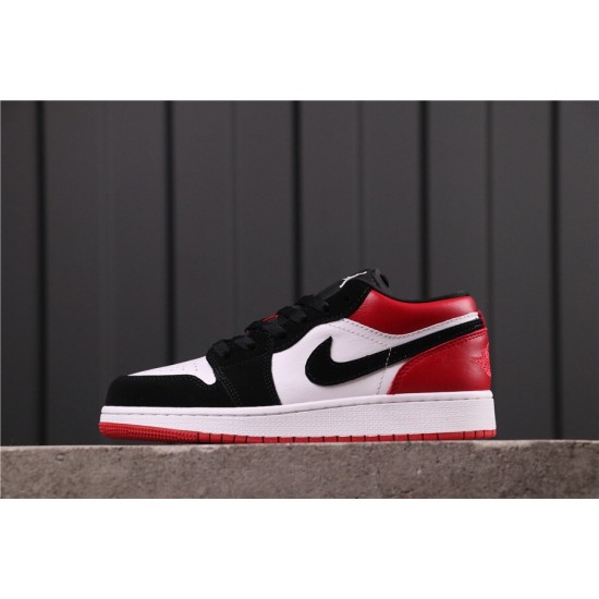 Air Jordan 1 Low "Black Toe" 553558-116 Red Black White