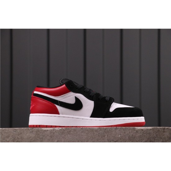 Air Jordan 1 Low "Black Toe" 553558-116 Red Black White