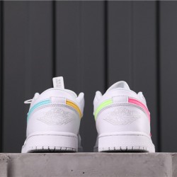 Air Jordan 1 Low "White Multi" CW7033-100 Bílá Modrá Žlutá