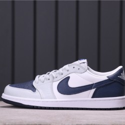 Air Jordan 1 Low CW8576-200 White Dark Blue