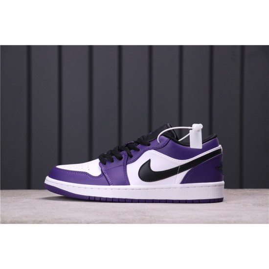 Air Jordan 1 Low "Court Purple" 553558-500 Purple Black White