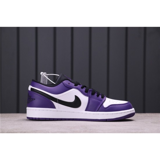 Air Jordan 1 Low "Court Purple" 553558-500 Purple Black White