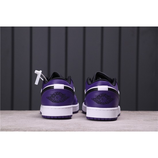 Air Jordan 1 Low "Court Purple" 553558-500 Purple Black White