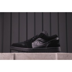 Air Jordan 1 Low "Mystic Green" 553558-025 All Black