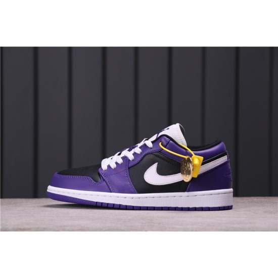 Air Jordan 1 Low Releasing Brzy v Purple and Black 553558-501 Purple Black White