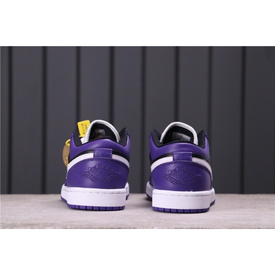 Air Jordan 1 Low Releasing Brzy v Purple and Black 553558-501 Purple Black White