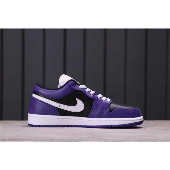 Air Jordan 1 Low Releasing Brzy v Purple and Black 553558-501 Purple Black White