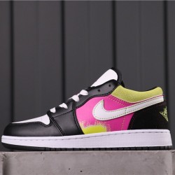 Air Jordan 1 Low SE CW5564 001 Black Pink Green White