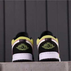 Air Jordan 1 Low SE CW5564 001 Black Pink Green White