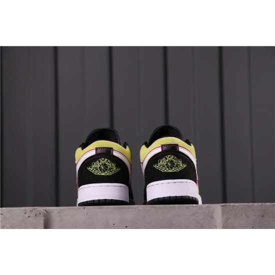 Air Jordan 1 Low SE CW5564 001 Black Pink Green White