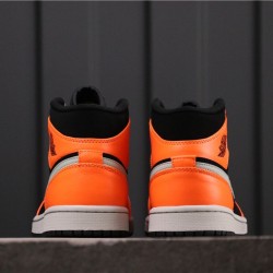 Air Jordan 1 Mid "Orange / Black" 554724-062 Oranžová Černá Bílá