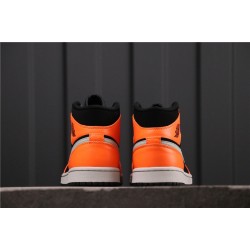 Air Jordan 1 Mid "Orange / Black" 554724-062 Oranžová Černá Bílá