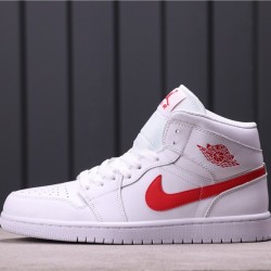 Air Jordan 1 Mid BQ6472-106 All Bílá červená