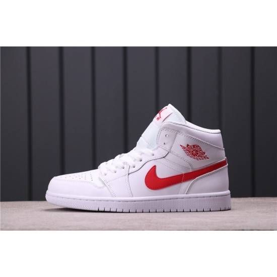 Air Jordan 1 Mid BQ6472-106 All Bílá červená