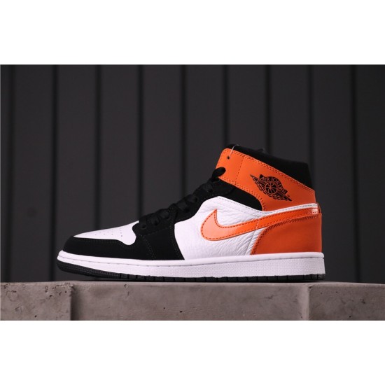 Air Jordan 1 Mid "Shattered Backboard" 554724-058 Oranžová Černá Bílá