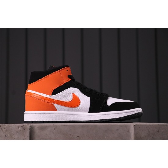 Air Jordan 1 Mid "Shattered Backboard" 554724-058 Oranžová Černá Bílá