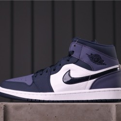 Air Jordan 1 Mid "Sanded Purple" 554724-445 Purple White Black