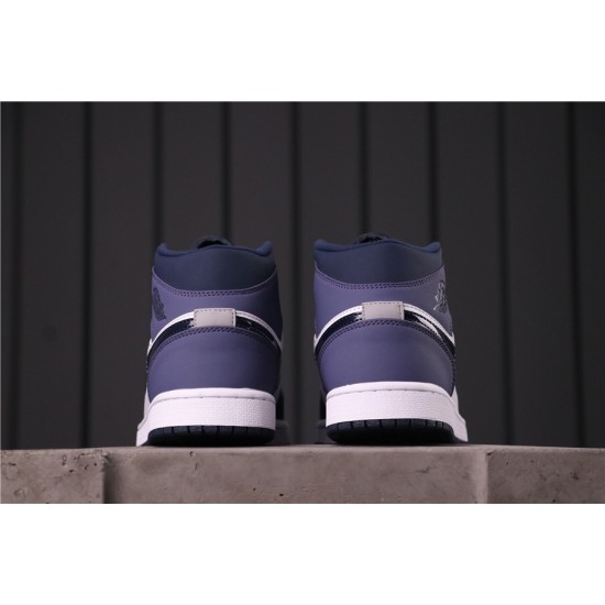 Air Jordan 1 Mid "Sanded Purple" 554724-445 Purple White Black