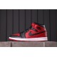 Air Jordan 1 Mid 554724-610 Red Black