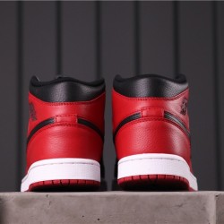 Air Jordan 1 Mid 554724-610 Red Black